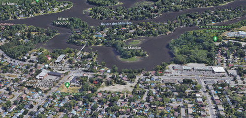 Aerial view of Boisbriand
